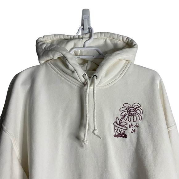 H&M Men's White Oversized Fit Hoodie With Motif - Picture 3 of 10